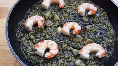 receta arroz negro con sepia y gambas