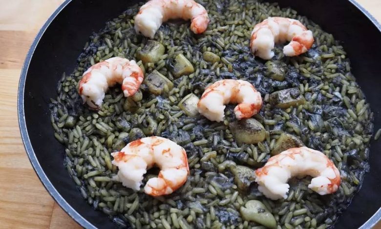 receta arroz negro con sepia y gambas