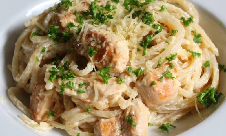 receta pasta alfredo con pollo