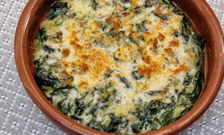 Receta con Espinacas y Queso