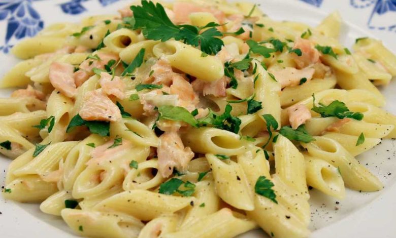 pasta con salmón receta italiana