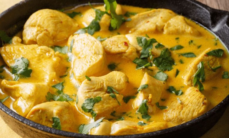 receta de pollo al curry con leche de coco