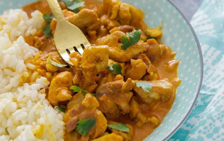 receta pollo al curry con nata