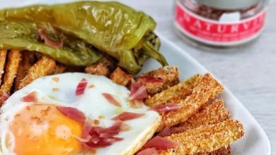 Recetas Huevos con berenjena y calabacín