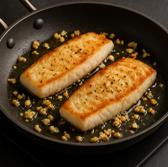 Añadir el ajo: Durante los últimos minutos de cocción, incorpora al pescado picado para que se dore un poquito y le dé su gusto.