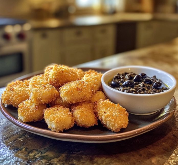 Nuggets de bacalao con salsa tártara de aceitunas negras